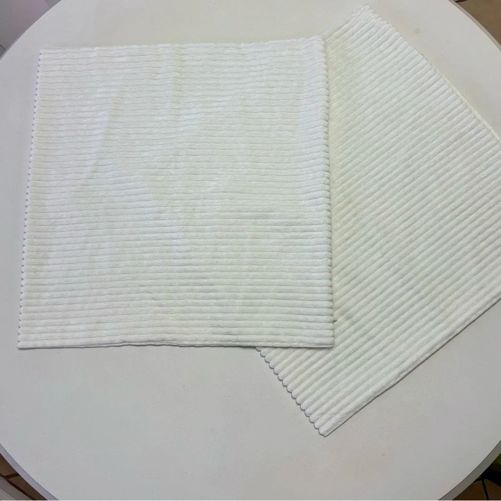 2 decorative home brilliant pillow covers 20X20 creamy white